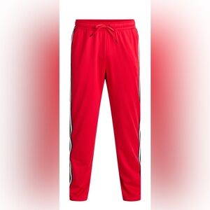 Set of Two Red and Blue Track Pants with White Stripes ankle zipper closure